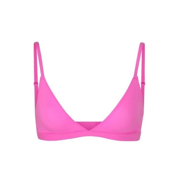 BNWT Skims Fits Everybody Triangle Bralette - Neon Pink - Small *EXTREMELY RARE* - Picture 3 of 5